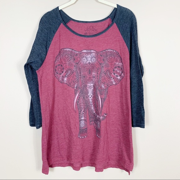 L.O.L. Vintage Tops - LOL Vintage | Elephant Graphic Tee
